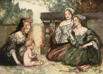 Cupid und meine Campaspe spielten Karten um Küsse